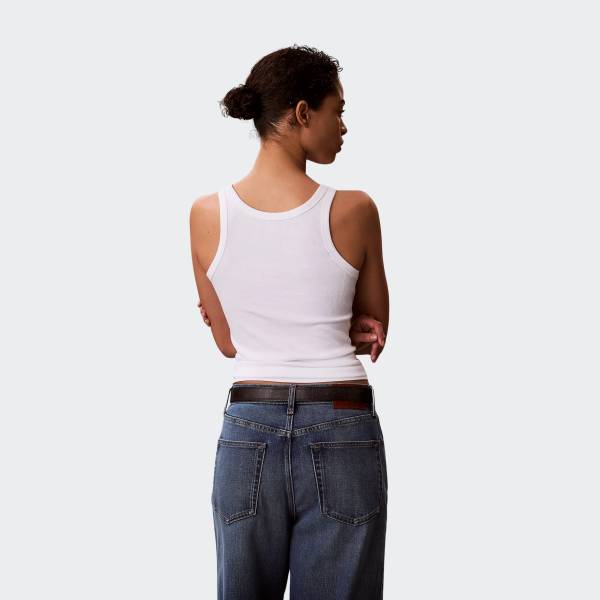 CALVIN KLEIN CONTOUR RIB GRAPHIC TANK