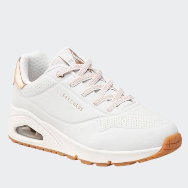 SKECHERS DURABUCK WITH METALLIC HEEL LACE UP FASHION SNEAKER