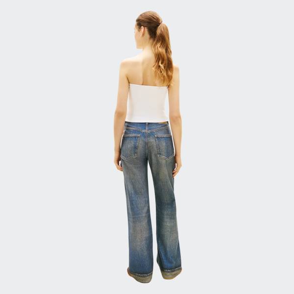 TOMMY JEANS SLIM BANDEAU RIB TOP