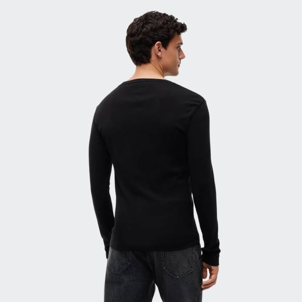TOMMY JEANS MENS ORIGINAL RIB LONGSLEEVE TEE