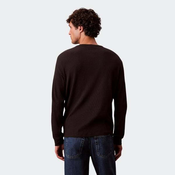 CALVIN KLEIN JEANS LONGSLEEVE WAFFLE BADGE TEE