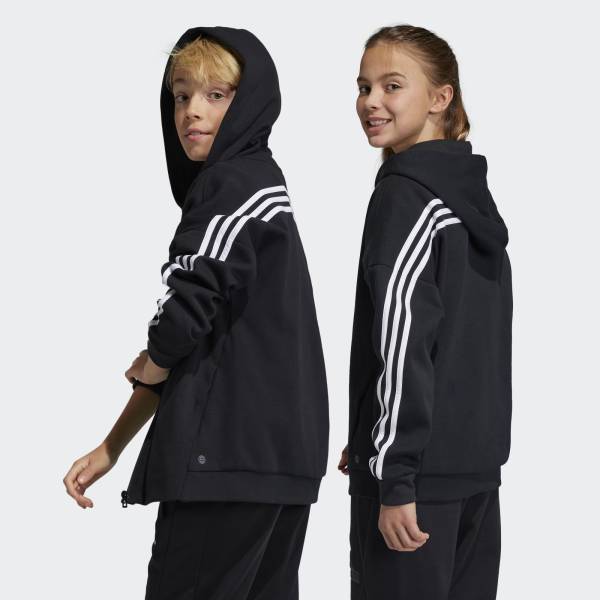 ADIDAS YOUTH FUTURE ICONS 3 STRIPES ZIP HOODIE