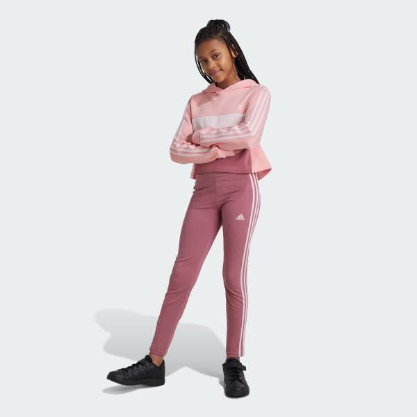 ADIDAS JUNIOR GIRLS 3 STRIPES SET
