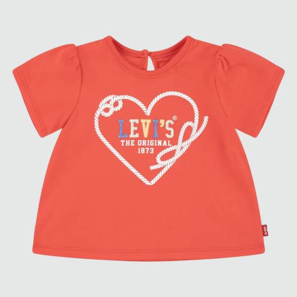 LEVI'S GIRLS HEART PUFF SLEEVE TEE