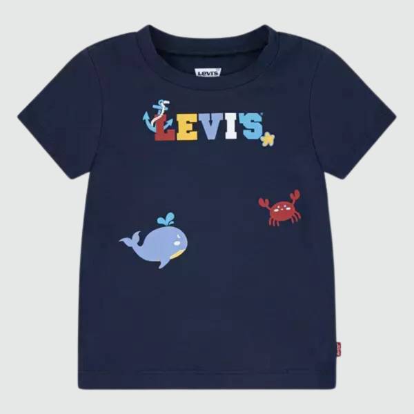 LEVI'S BOYS COASTAL CRITTERS LOGO TEE