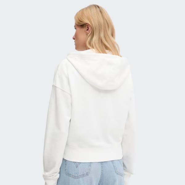 TOMMY JEANS WOMENS BOXY CROPRED ZIP THRU HOODIE