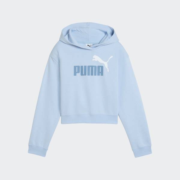 PUMA ESSENTIALS 2 COLOR NO. 1 LOGO  SHORT LENGTH GIRLS FLEECE HOODIE