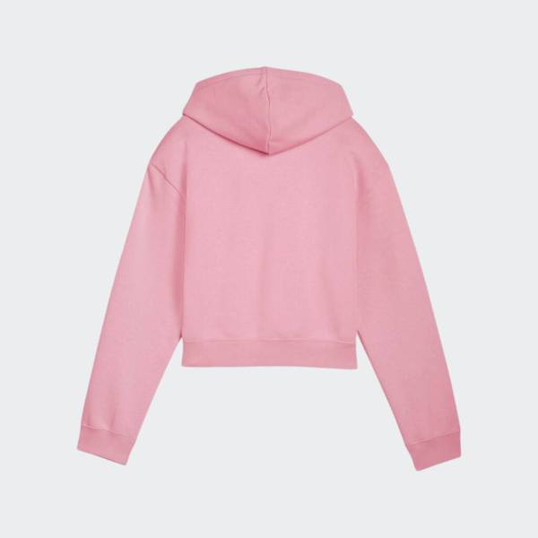 PUMA ESSENTIALS 2 COLOR NO. 1 LOGO  SHORT LENGTH GIRLS FLEECE HOODIE