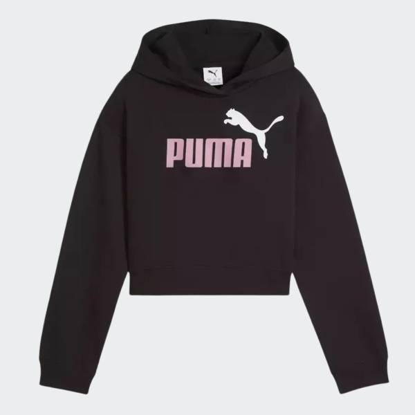 PUMA ESSENTIALS 2 COLOR NO. 1 LOGO  SHORT LENGTH GIRLS FLEECE HOODIE