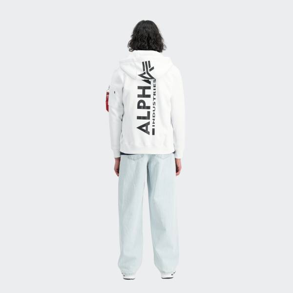 ALPHA INDUSTRIES BACK PRINT ZIP HOODIE