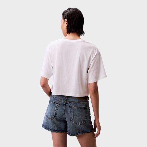 CALVIN KLEIN COTTON BOXY CROP PRIDE TEE