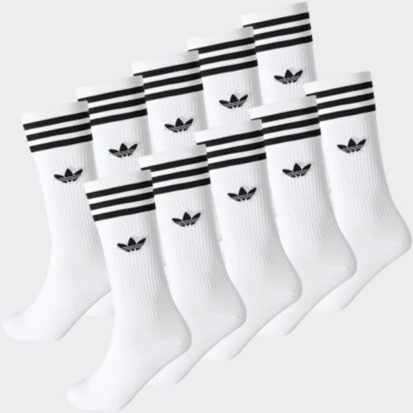 ADIDAS 3 STRIPES CREW SOCKS 10PACK