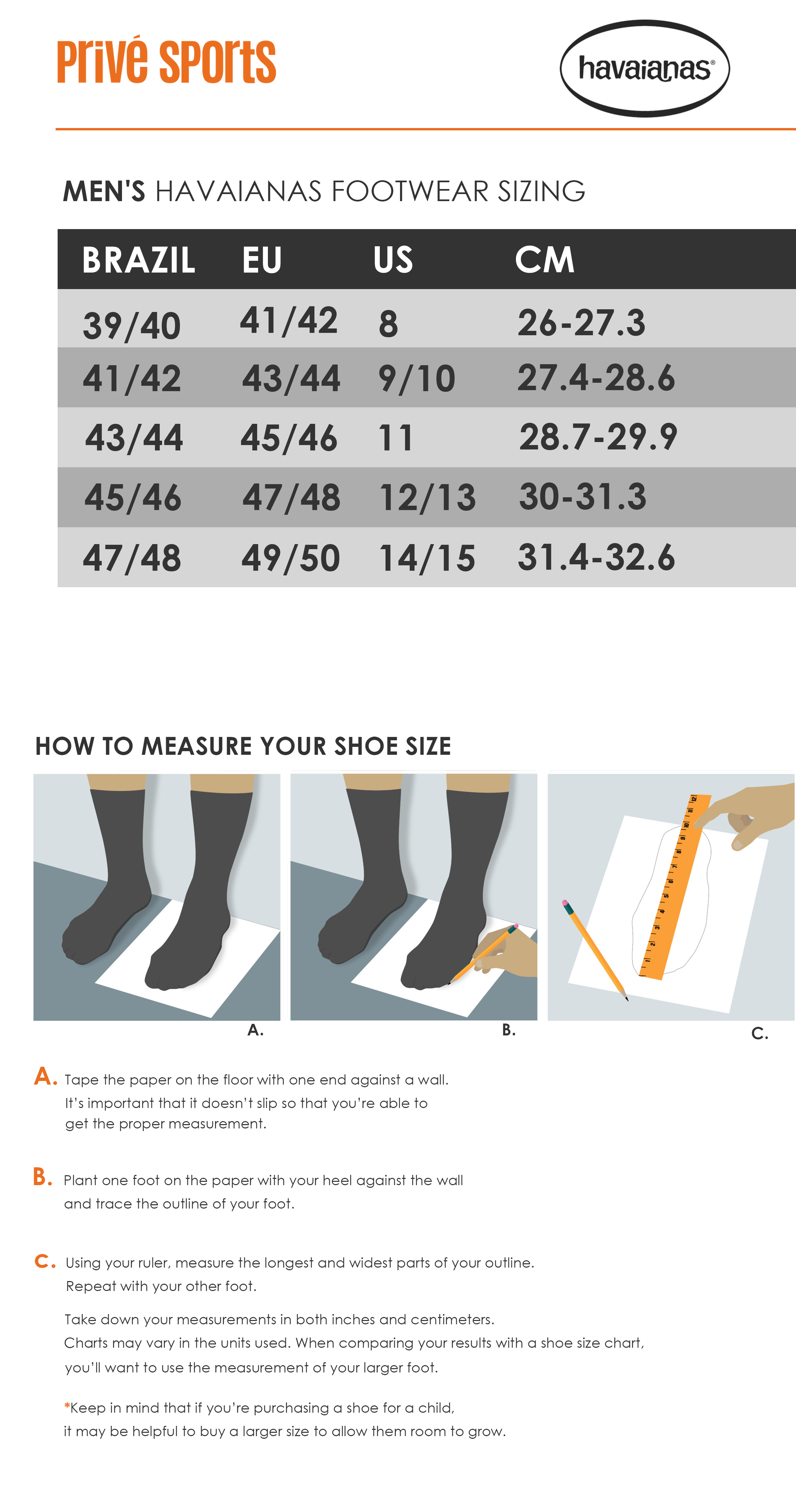 Sizecharts